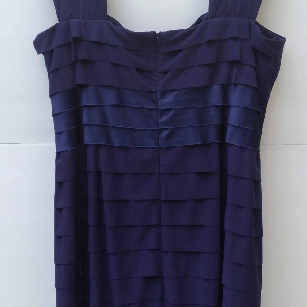 Jones NY Plus Purple Layered Ruffle Tank Dress- Women's 16W